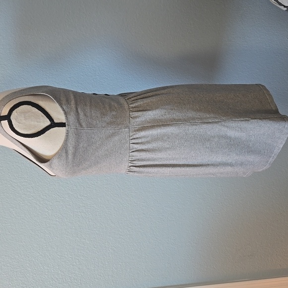 J CREW Cotton Villa Tank Dress Gray Sleeveless Back Button Up Sz Small - Picture 7 of 14